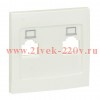 Панель лицевая Валенсия для розетки 2-м RJ-45 жемчуг PROxima EKF ESK02-L-035-50