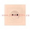 Розетка 1-м СП Валенсия 10А защ. шторки без заземл. крем. PROxima EKF EWR10-022-20