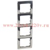 Рамка Legrand Galea Life 4 поста вертикальная Chrome