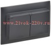 Розетка 2-я с заземлением в сборе SKANDY SK-R12T 16А шторки крышка IP44 титан IEK