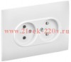 Розетка 2-я без заземления в сборе SKANDY SK-R10W 10А арктический белый IEK