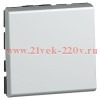 Переключатель проходной 2мод. Mosaic 10А алюм. Leg 079211L