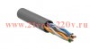 ITK Кабель связи витая пара U/UTP, кат.6A 4х2х23AWG solid, LSZH, 305м, серый