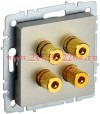 Аудиорозетка 4-м BRITE РА10-БрШ шампань IEK BR-S40-K37