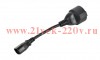 Адаптер PDU 3х1.5 10см с разъемами C14-Schuko ITK PC-C14D-10CM