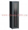 ITK Шкаф LINEA E 42U 600х600мм двери 2шт стек. и метал. чер.