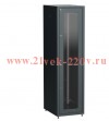 ITK Шкаф LINEA E 33U 600х800мм двери 2шт стек. и метал. чер.