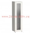 ITK Шкаф LINEA E 33U 600х600мм двери 2шт стек. и метал. сер.