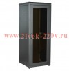 ITK LINEA N 18U 800х800мм стекл. пер. дв. задн. металл. чер.