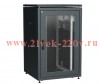 ITK LINEA N 24U 800х800мм стекл. пер. дв. задн. металл. чер.