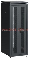 Шкаф сетевой 19дюйм LINEA N 33U 600х800мм передняя перфорированная распаш. двуствор. задняя перфорир