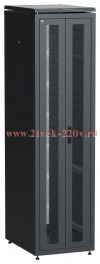Шкаф сетевой 19дюйм LINEA N 47U 600х800мм передняя перфорированная распаш. двуствор. задняя перфорир