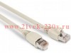 ITK Коммутационный шнур (патч-корд), кат.6A S/FTP, LSZH, 1м, серый