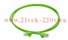 Патч-корд кат.6 UTP 1м slim колпачок язычок зел. ITK PC02-C06UL-1M-SL-WT