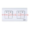 Выключатель проходной 4-кл. с LED-подсветкой 10А 250В CHINT 715401