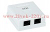 ITK Настенная инф.розетка RJ-45, кат.6, 2-порта