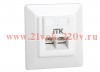 ITK Внутренняя инф. розетка RJ45, кат.5Е UTP, 2-порта