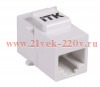 ITK Проходной адаптер кат.5E UTP, RJ45-RJ45, тип Keystone Jack
