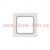 Рамка 1-м Стокгольм бел. с линией цвета черн. PROxima EKF EXM-G-304-10