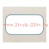 Рамка для розетки 2-м Стокгольм бел. с линией цвета син. PROxima EKF EYM-G-302-30