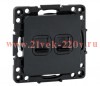 Розетка компьютерная 2-м Стокгольм RJ-45 механизм черн. EKF EZK02-035-10