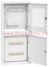 Шкаф встраиваемый двухсек. 2 ком. 400х850мм дверь метал. бел. LINEA R ITK LR16-4H81-M-FR2