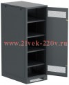 Шкаф LINEA B (пустой) 1700х600мм дверь метал. черн. ITK LB05-17H69-M