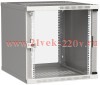 ITK Шкаф LINEA WE 12U 600x600мм дверь стекло серый