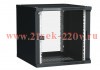 ITK Шкаф LINEA WE 9U 550x350мм дверь стекло черный