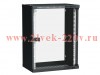 ITK Шкаф LINEA WE 15U 550x350мм дверь стекло черный