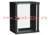 ITK Шкаф LINEA WE 15U 600x450мм дверь стекло черный