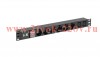 ITK PDU 6 розеток нем. ст. + 2 С13 LED 1U каб. 2м нем. ст.