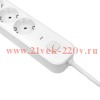 Удлинитель 5х3м IP20 2USB 2.4А+2type-C LUX 1.5кв.мм EKF UBA-LUX-503-TC