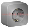 Розетка с заземлением без шторок Blanca Schneider Electric 16А 250В алюминий изол.пластина