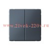 Двухклавишный переключатель ArtGallery 10А грифель Systeme Electric