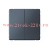Двухклавишный выключатель ArtGallery 10А грифель Systeme Electric