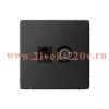 Розетка двойная TV+RJ45 ArtGallery категория 5Е базальт Systeme Electric