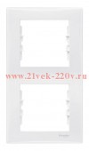 Рамка Sedna 2 поста вертикальная, белый