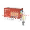 Лампа светодиодная LED-СВЕЧА-deco 4PACK 7Вт прозрачная 230В E14 4000К 810лм (уп.4шт) IN HOME 4690612