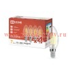 Лампа светодиодная LED-СВЕЧА-deco 4PACK 7Вт прозрачная 230В E14 3000К 810лм (уп.4шт) IN HOME 4690612