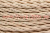 Ретро провод витой 2х1,5 песочное золото плетеный [бухта 150м] Bironi B1-424-719-150
