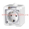 Розетка 1-м ОП Dita 16А IP54 250В с заземл. с прозрачн. крышкой бел. TOKOV LIGHT TKL-DT-R1Z-C01T-IP5