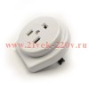 Разъем РШ-ВШ СП 32А 250В 2P+PE кругл. бел. TOKOV ELECTRIC TKL-OVSP-2P+PE-C01