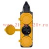 Колодка удлинителя 3-м с заземл. 16А IP44 каучук желт. TOKOV TKE-C07-KK3-Z