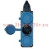 Колодка удлинителя 3-м с заземл. 16А IP44 каучук син. TOKOV TKE-C08-KK3-Z
