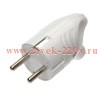 Вилка электрическая с заземл. с кольцом (ушком) 16А 250В IP20 бел. TOKOV ELECTRIC TKL-PLUZR-C01