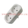Разветвитель 2-м без заземл. 16А 250В IP20 полипропилен бел. TOKOV ELECTRIC TKL-S2-C01