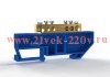 Шина нулевая на DIN-изоляторе 6х9мм 6 отвер. латунь TOKOV ELECTRIC TKE-BCB-69-6-DIN/N
