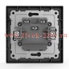 Выключатель 2-кл. СП Pixel 10А IP20 в сборе карбон TOKOV ELECTRIC TKE-PX-V2F-C14