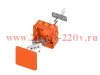 Коробка огнестойкая E45 85х85х40мм IP55 с клеммниками 6 полюсов 0.5-6кв.мм HF EKF plc-kmfr-85-606